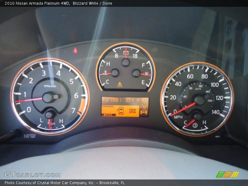  2010 Armada Platinum 4WD Platinum 4WD Gauges