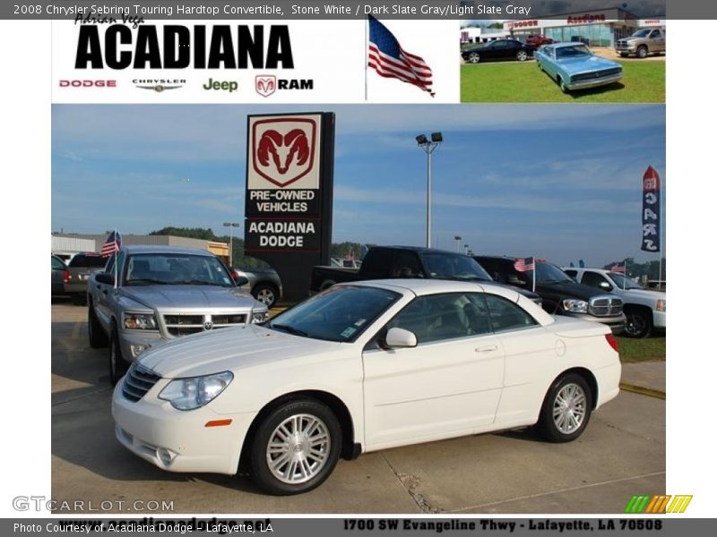 Stone White / Dark Slate Gray/Light Slate Gray 2008 Chrysler Sebring Touring Hardtop Convertible