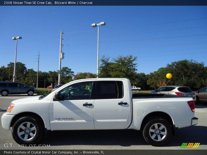 Blizzard White / Charcoal 2008 Nissan Titan SE Crew Cab