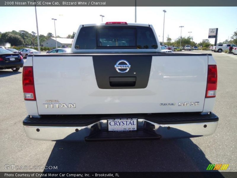 Blizzard White / Charcoal 2008 Nissan Titan SE Crew Cab