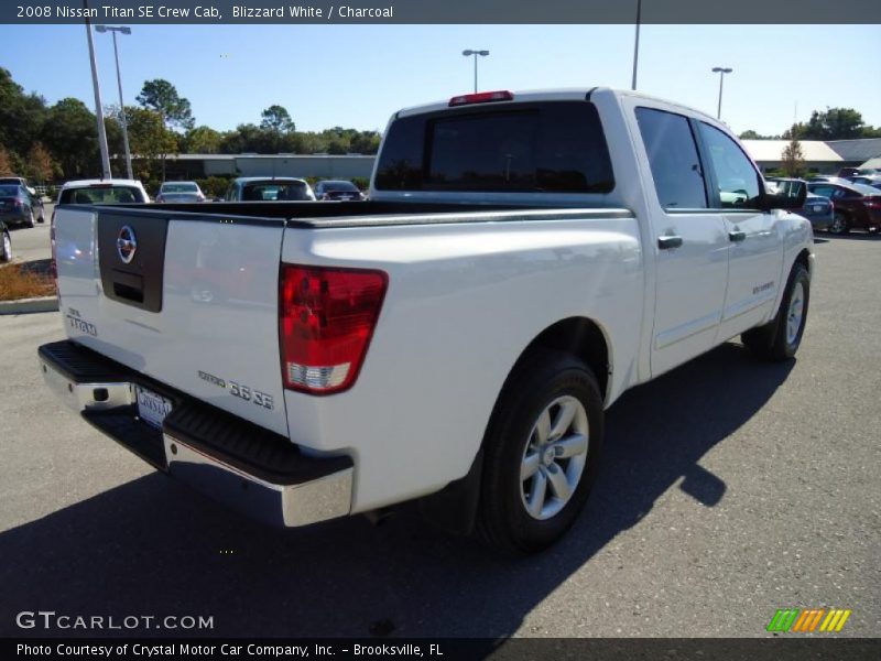 Blizzard White / Charcoal 2008 Nissan Titan SE Crew Cab