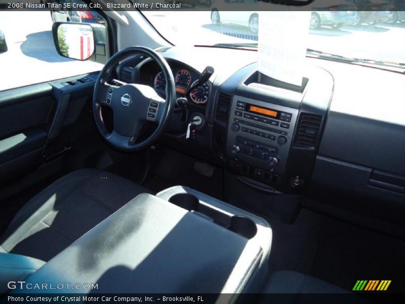 Blizzard White / Charcoal 2008 Nissan Titan SE Crew Cab