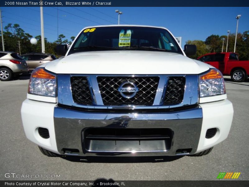 Blizzard White / Charcoal 2008 Nissan Titan SE Crew Cab