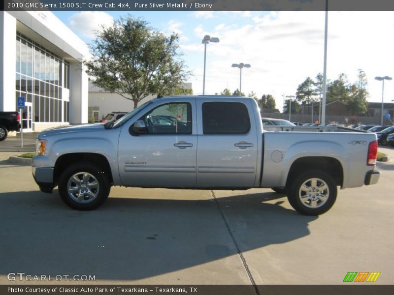 Pure Silver Metallic / Ebony 2010 GMC Sierra 1500 SLT Crew Cab 4x4