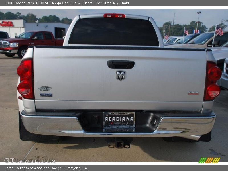 Bright Silver Metallic / Khaki 2008 Dodge Ram 3500 SLT Mega Cab Dually
