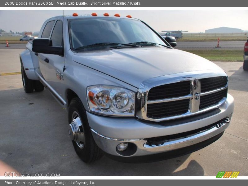 Bright Silver Metallic / Khaki 2008 Dodge Ram 3500 SLT Mega Cab Dually