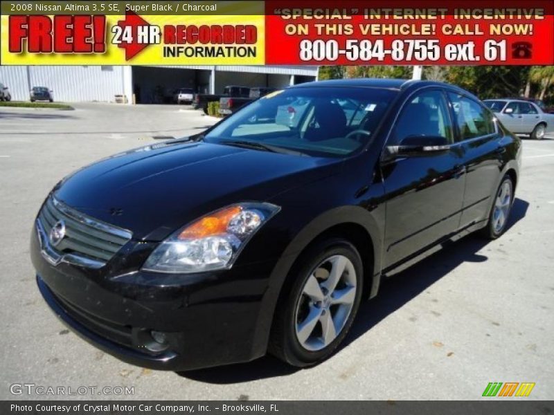 Super Black / Charcoal 2008 Nissan Altima 3.5 SE