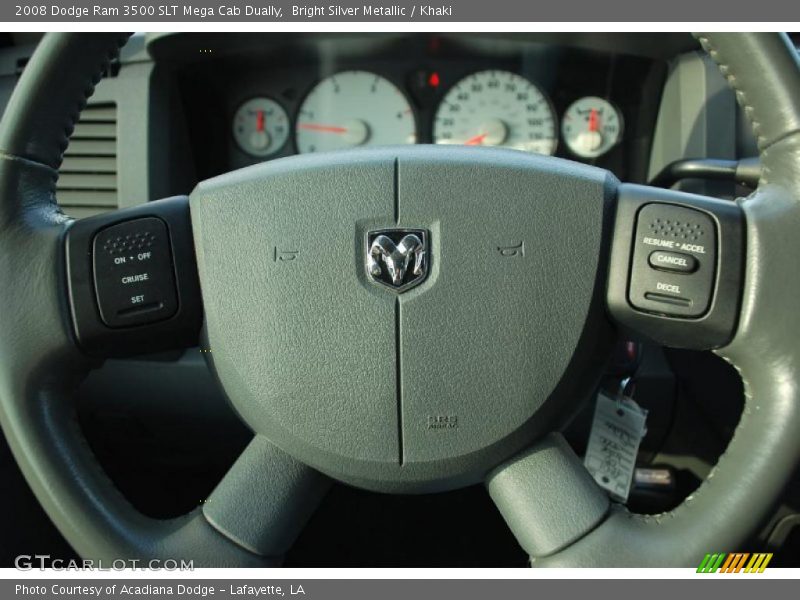 Bright Silver Metallic / Khaki 2008 Dodge Ram 3500 SLT Mega Cab Dually