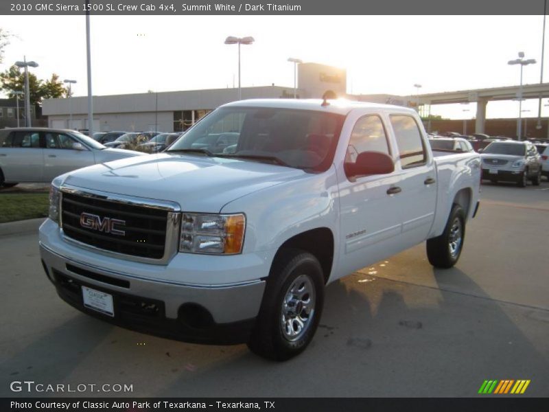 Summit White / Dark Titanium 2010 GMC Sierra 1500 SL Crew Cab 4x4