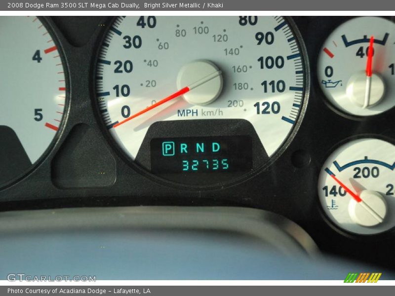 Bright Silver Metallic / Khaki 2008 Dodge Ram 3500 SLT Mega Cab Dually