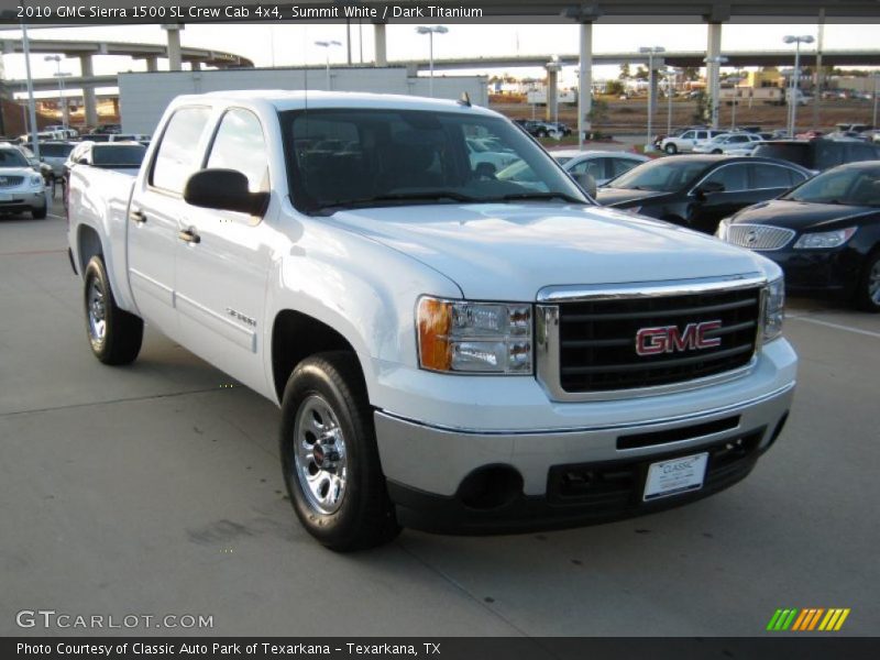 Summit White / Dark Titanium 2010 GMC Sierra 1500 SL Crew Cab 4x4
