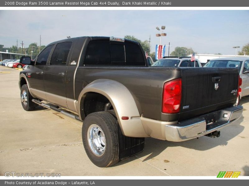  2008 Ram 3500 Laramie Resistol Mega Cab 4x4 Dually Dark Khaki Metallic
