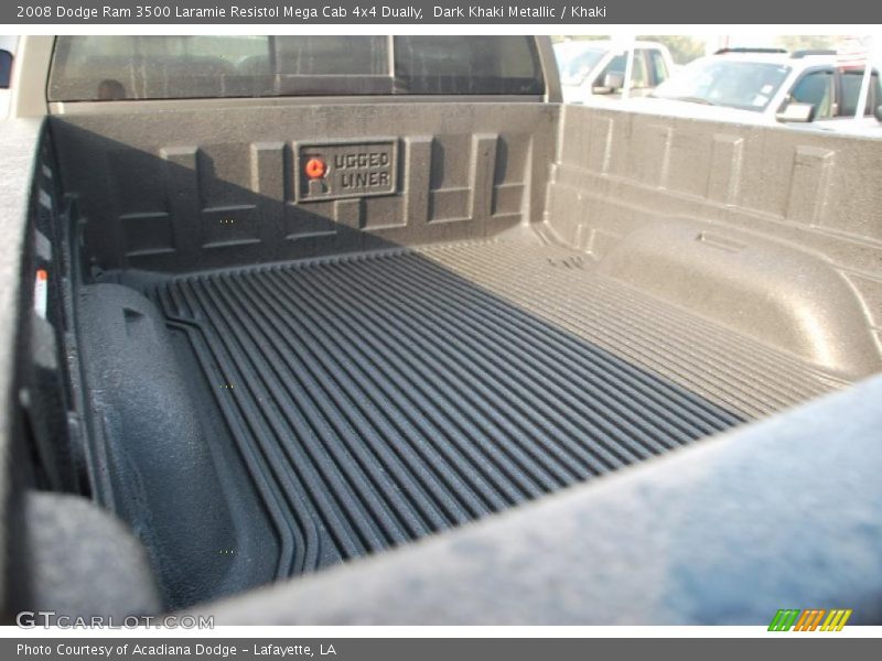 Dark Khaki Metallic / Khaki 2008 Dodge Ram 3500 Laramie Resistol Mega Cab 4x4 Dually
