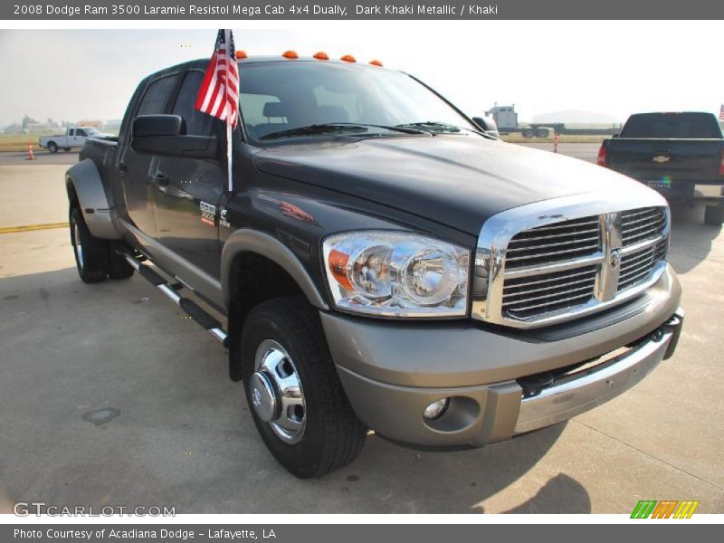 Front 3/4 View of 2008 Ram 3500 Laramie Resistol Mega Cab 4x4 Dually