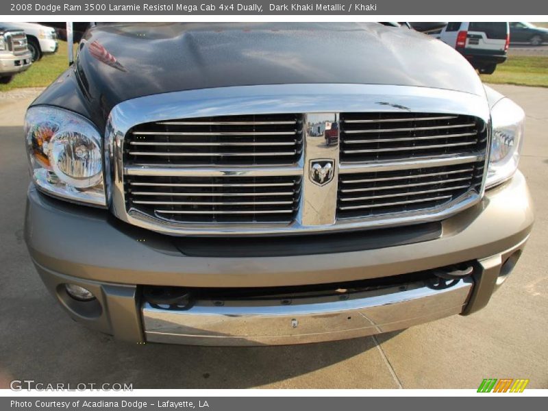 Dark Khaki Metallic / Khaki 2008 Dodge Ram 3500 Laramie Resistol Mega Cab 4x4 Dually