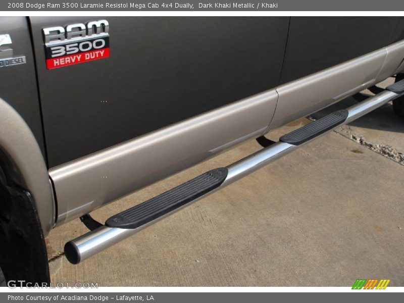 Dark Khaki Metallic / Khaki 2008 Dodge Ram 3500 Laramie Resistol Mega Cab 4x4 Dually