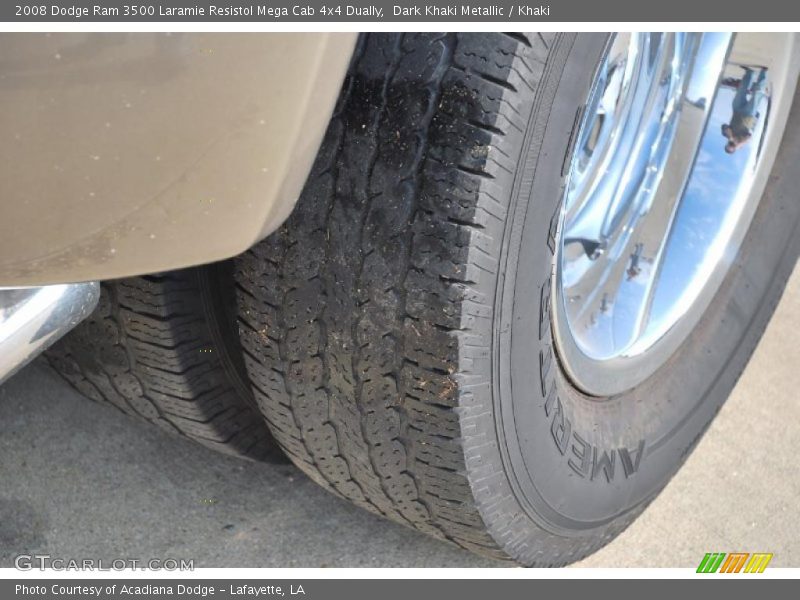 Dark Khaki Metallic / Khaki 2008 Dodge Ram 3500 Laramie Resistol Mega Cab 4x4 Dually