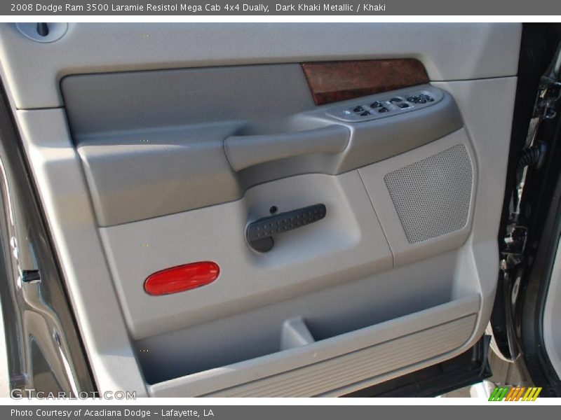 Dark Khaki Metallic / Khaki 2008 Dodge Ram 3500 Laramie Resistol Mega Cab 4x4 Dually
