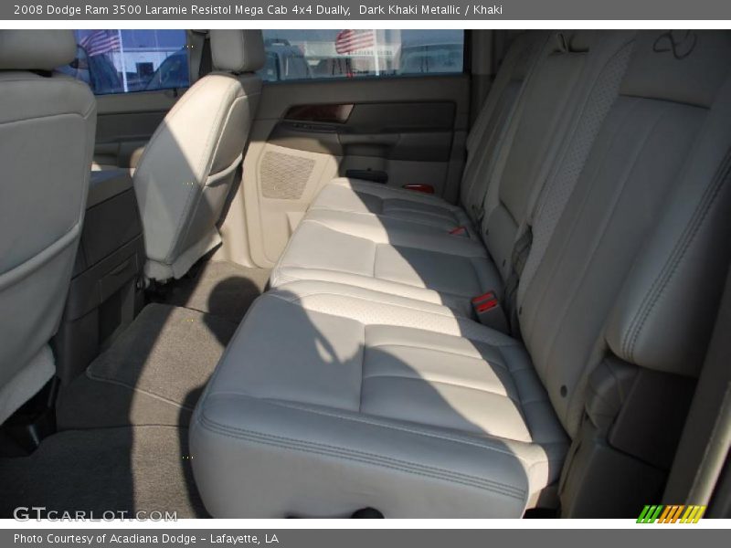 Dark Khaki Metallic / Khaki 2008 Dodge Ram 3500 Laramie Resistol Mega Cab 4x4 Dually