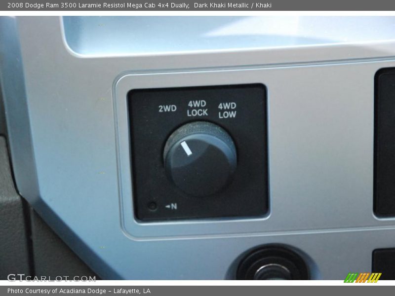 Dark Khaki Metallic / Khaki 2008 Dodge Ram 3500 Laramie Resistol Mega Cab 4x4 Dually