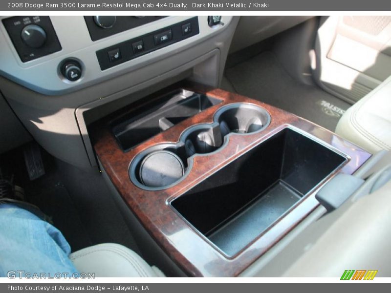 Dark Khaki Metallic / Khaki 2008 Dodge Ram 3500 Laramie Resistol Mega Cab 4x4 Dually