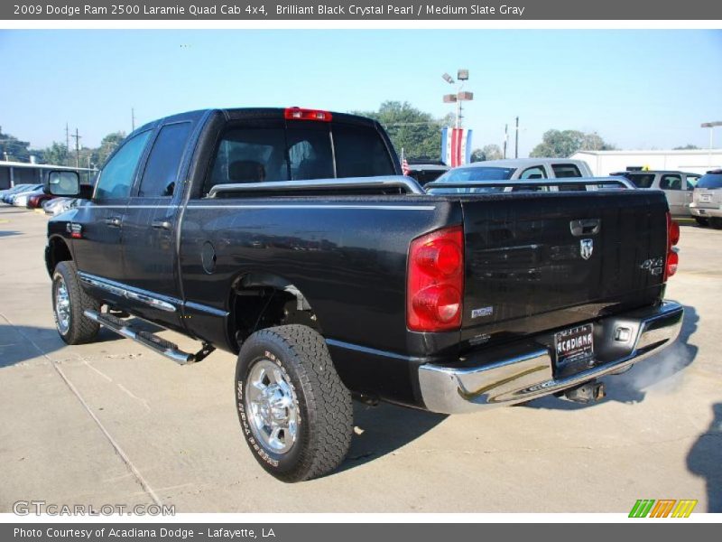 Brilliant Black Crystal Pearl / Medium Slate Gray 2009 Dodge Ram 2500 Laramie Quad Cab 4x4