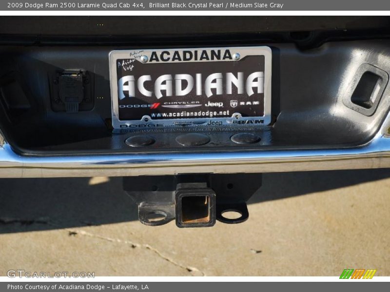 Brilliant Black Crystal Pearl / Medium Slate Gray 2009 Dodge Ram 2500 Laramie Quad Cab 4x4