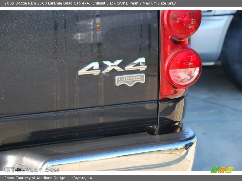Brilliant Black Crystal Pearl / Medium Slate Gray 2009 Dodge Ram 2500 Laramie Quad Cab 4x4