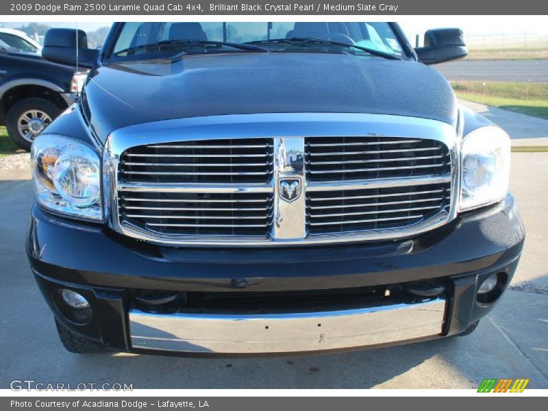 Brilliant Black Crystal Pearl / Medium Slate Gray 2009 Dodge Ram 2500 Laramie Quad Cab 4x4