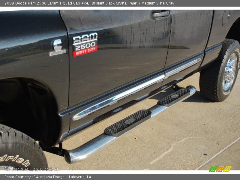 Brilliant Black Crystal Pearl / Medium Slate Gray 2009 Dodge Ram 2500 Laramie Quad Cab 4x4