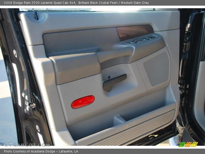 Brilliant Black Crystal Pearl / Medium Slate Gray 2009 Dodge Ram 2500 Laramie Quad Cab 4x4