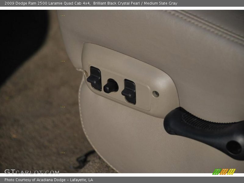 Brilliant Black Crystal Pearl / Medium Slate Gray 2009 Dodge Ram 2500 Laramie Quad Cab 4x4