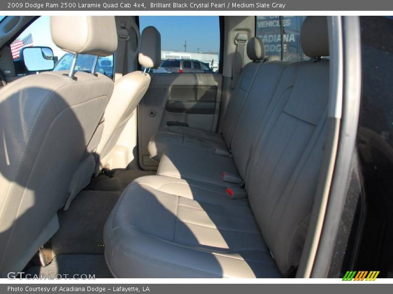 Brilliant Black Crystal Pearl / Medium Slate Gray 2009 Dodge Ram 2500 Laramie Quad Cab 4x4