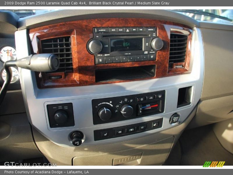 Brilliant Black Crystal Pearl / Medium Slate Gray 2009 Dodge Ram 2500 Laramie Quad Cab 4x4