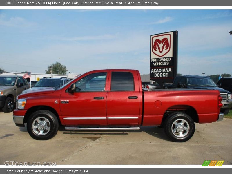 Inferno Red Crystal Pearl / Medium Slate Gray 2008 Dodge Ram 2500 Big Horn Quad Cab