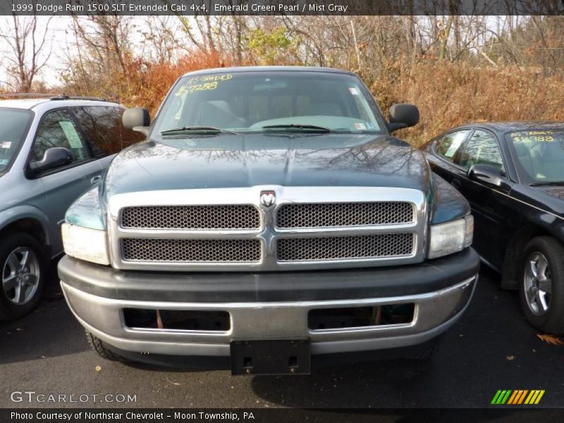 Emerald Green Pearl / Mist Gray 1999 Dodge Ram 1500 SLT Extended Cab 4x4