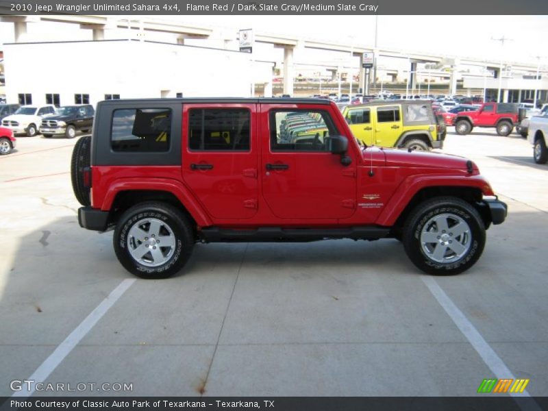 Flame Red / Dark Slate Gray/Medium Slate Gray 2010 Jeep Wrangler Unlimited Sahara 4x4