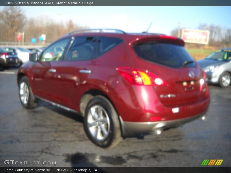 Merlot Metallic / Beige 2009 Nissan Murano SL AWD