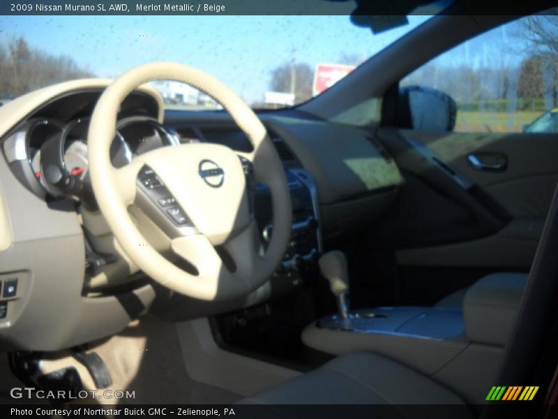 Merlot Metallic / Beige 2009 Nissan Murano SL AWD