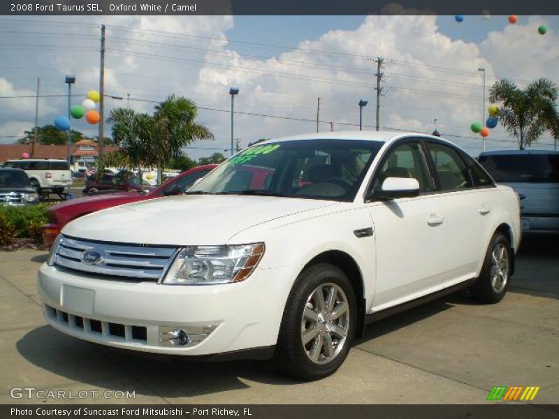 Oxford White / Camel 2008 Ford Taurus SEL