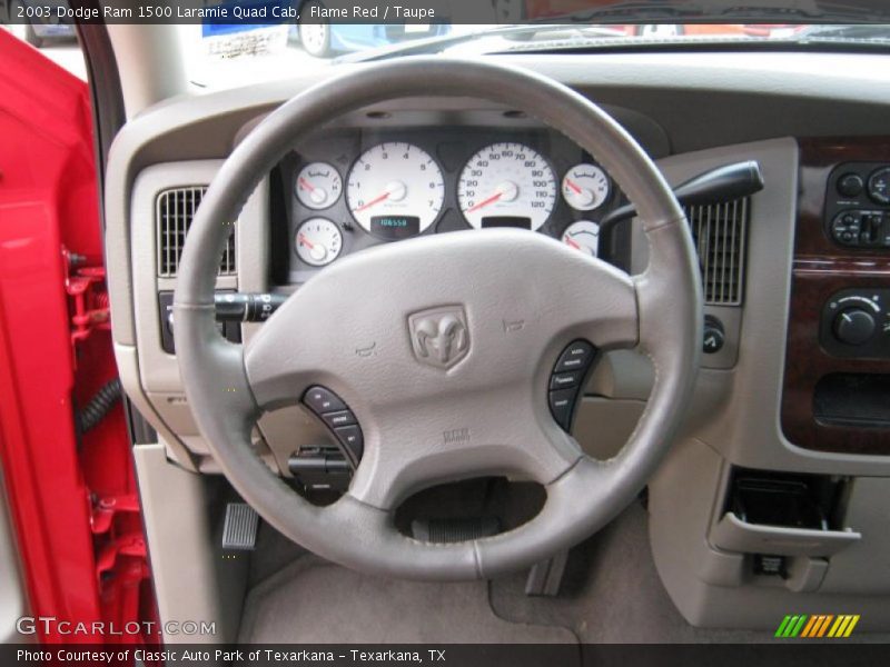 Flame Red / Taupe 2003 Dodge Ram 1500 Laramie Quad Cab