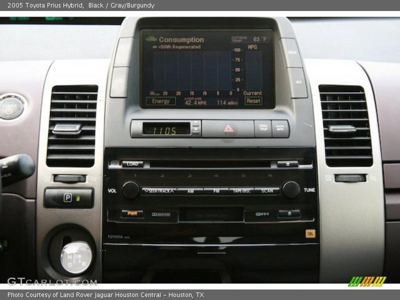 Black / Gray/Burgundy 2005 Toyota Prius Hybrid