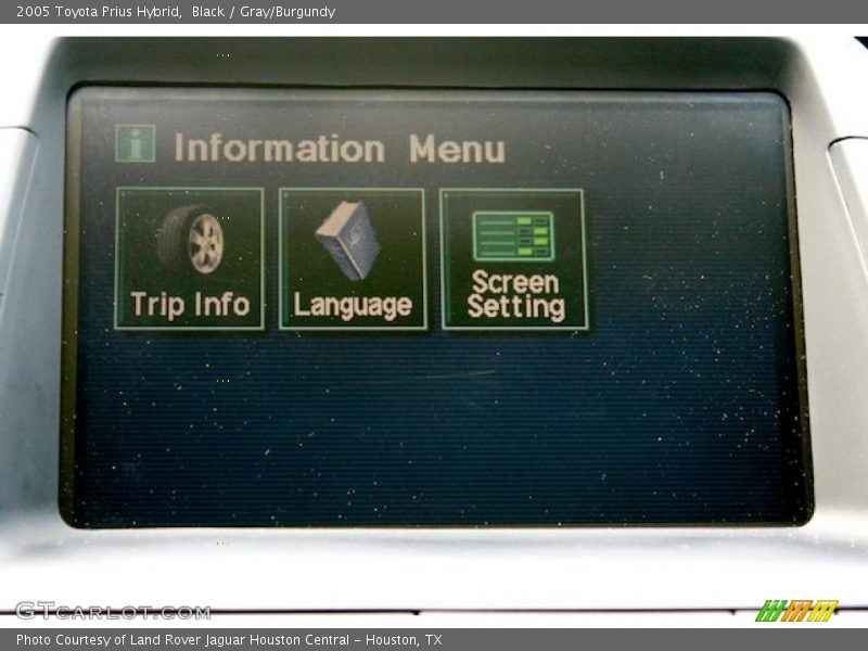 Black / Gray/Burgundy 2005 Toyota Prius Hybrid