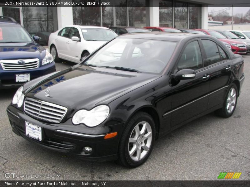 Black / Black 2007 Mercedes-Benz C 280 4Matic Luxury