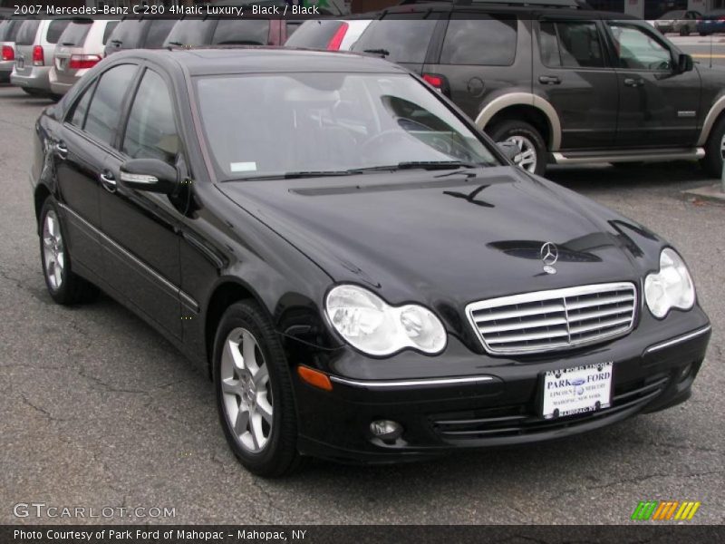 Black / Black 2007 Mercedes-Benz C 280 4Matic Luxury