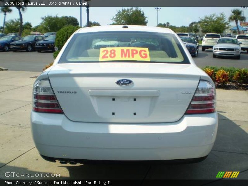Oxford White / Camel 2008 Ford Taurus SEL