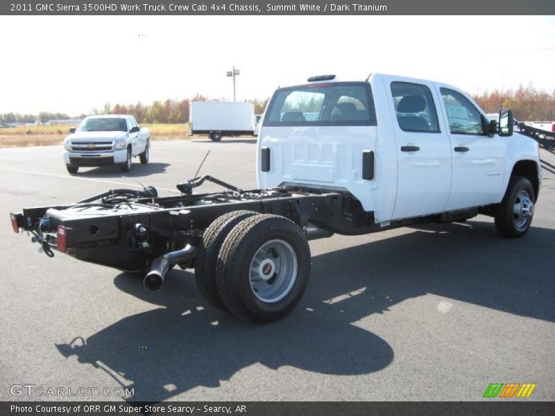  2011 Sierra 3500HD Work Truck Crew Cab 4x4 Chassis Summit White