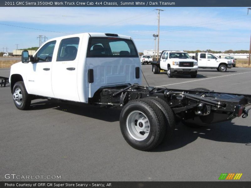  2011 Sierra 3500HD Work Truck Crew Cab 4x4 Chassis Summit White