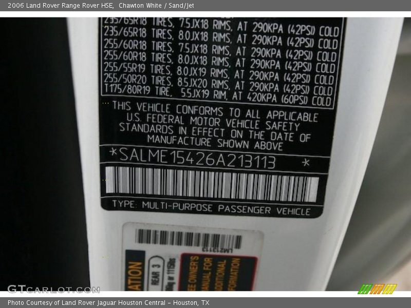 Chawton White / Sand/Jet 2006 Land Rover Range Rover HSE