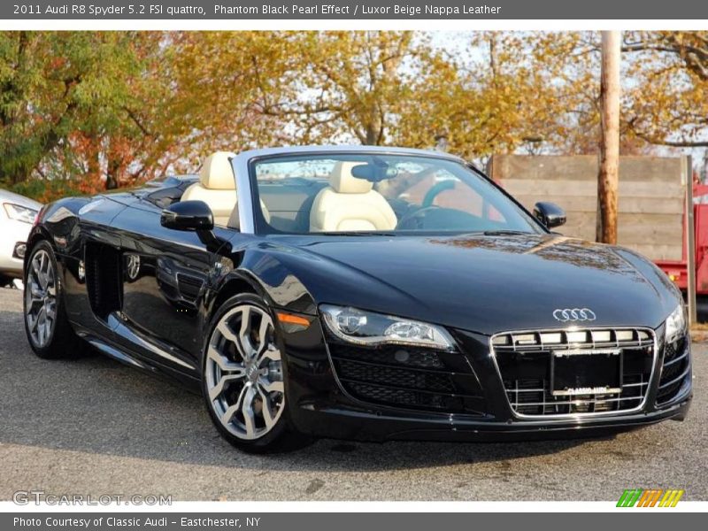 Phantom Black Pearl Effect / Luxor Beige Nappa Leather 2011 Audi R8 Spyder 5.2 FSI quattro